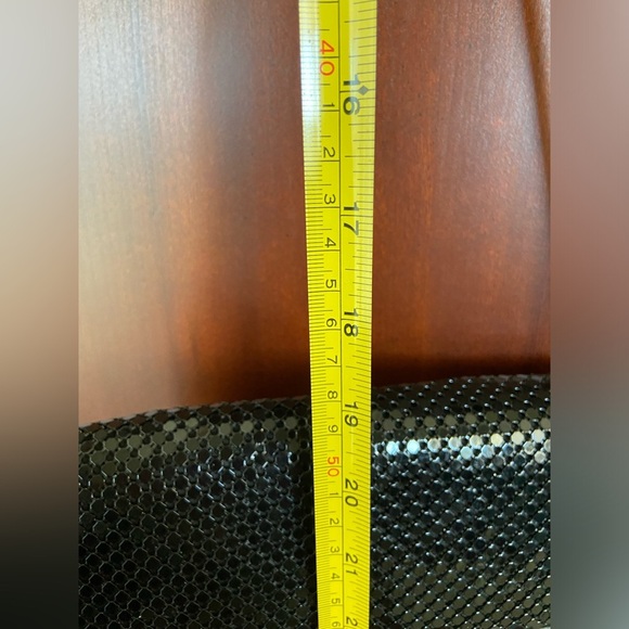 Vintage WHITING and DAVIS INTERNATIONAL Black Mesh Medium Handbag - Picture 13 of 13